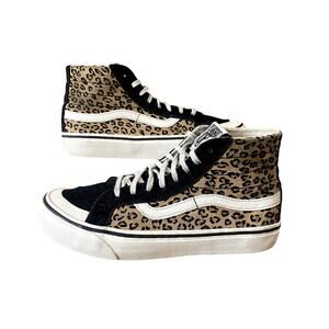 Vans Sk8-Hi 138 Decon SF Leopard Print High-Top Sneakers, Men's 7.5, Women's 9